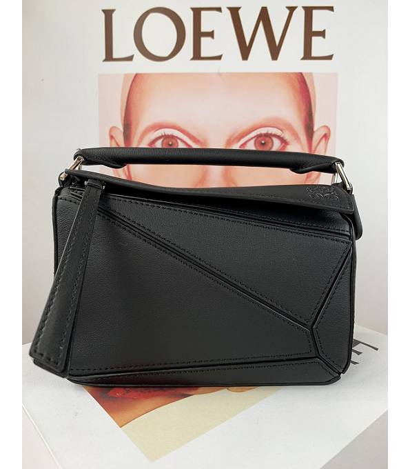 Loewe Black Original Calfskin Leather Mini Puzzle Bag