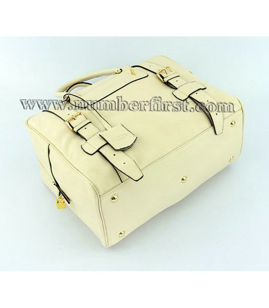 Loewe Bowling Bag in Offwhite Leather-3