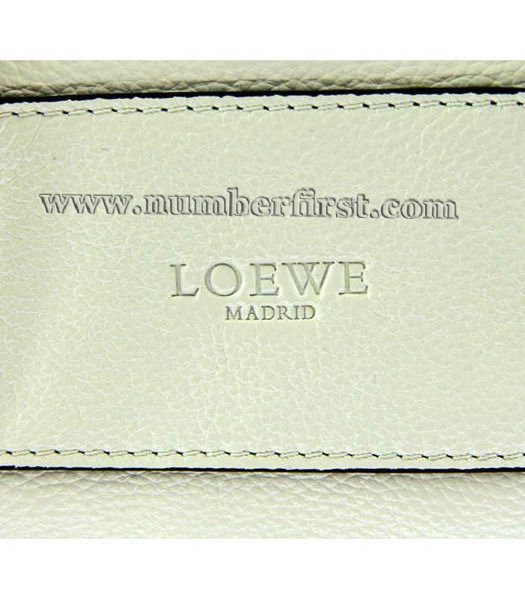Loewe Bowling Bag in Offwhite Leather-4