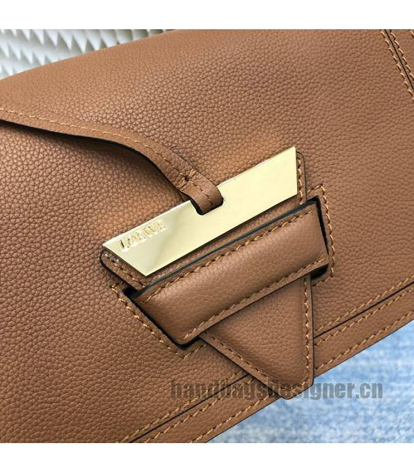 Loewe Brown Original Calfskin Leather Barcelona Bag-4