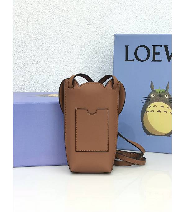 Loewe Brown Original Calfskin Leather Elephant Pocket Bag-1