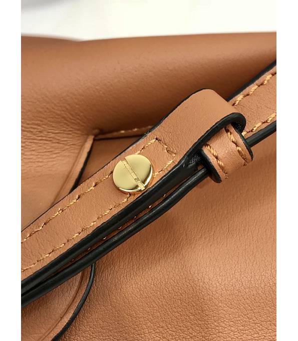 Loewe Brown Original Calfskin Leather Elephant Pocket Bag-5