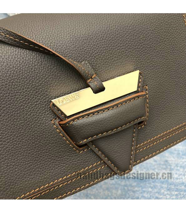 Loewe Dark Grey Original Calfskin Leather Barcelona Bag-4