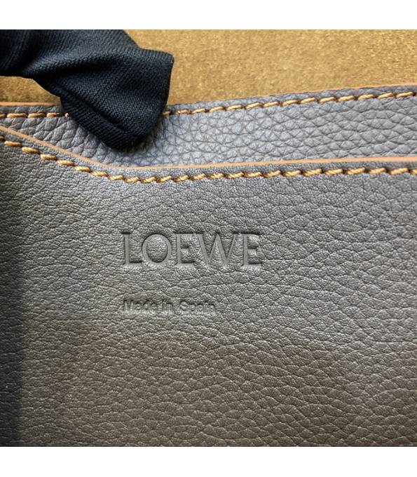 Loewe Dark Grey Original Calfskin Leather Barcelona Bag-8