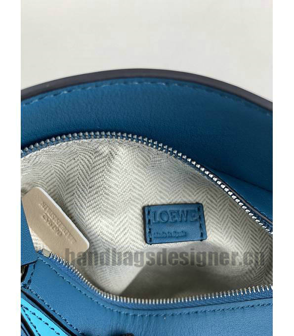 Loewe Dark Lake Blue Original Calfskin Leather Mini Puzzle Bag-7
