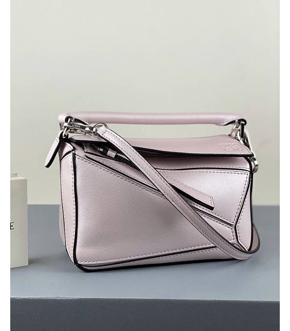 Loewe Fluorescent Pink Original Calfskin Leather Mini Puzzle Bag