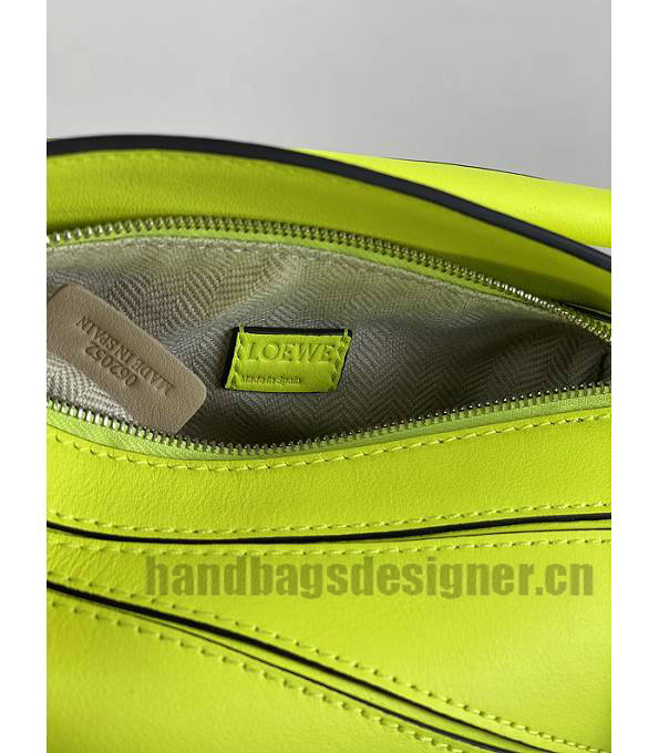 Loewe Fluorescent Yellow Original Calfskin Leather Mini Puzzle Bag-7