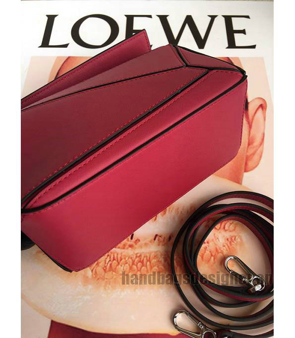 Loewe Fuchsia Original Calfskin Leather Mini Puzzle Bag-4