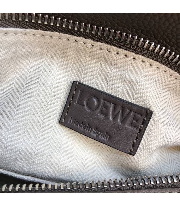 Loewe Grey Original Litchi Veins Calfskin Leather Medium Puzzle Bag-7