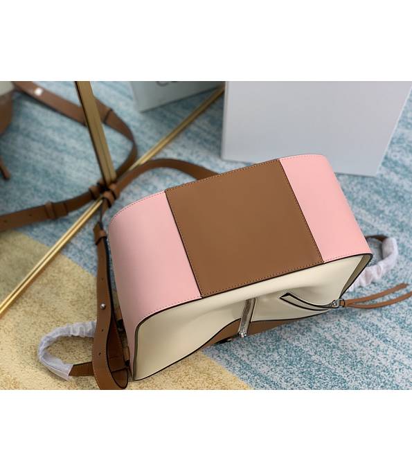 Loewe Hammock Pink/White Original Calfskin Leather Medium Tote Handbag-8