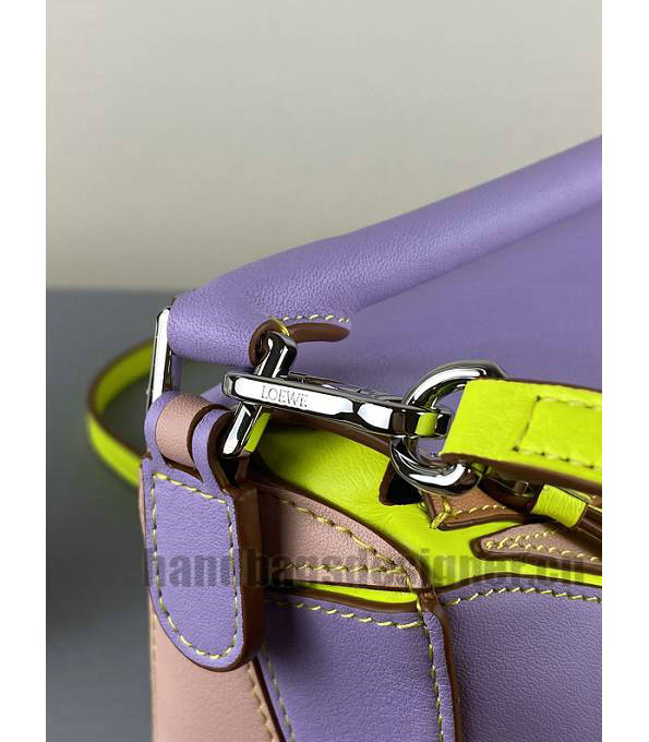 Loewe Light Purple/Apricot Original Calfskin Leather Mini Puzzle Bag-7
