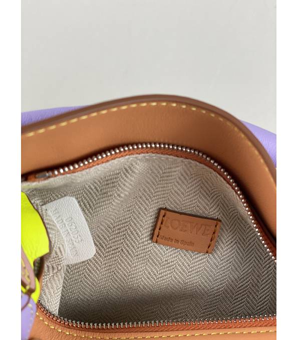 Loewe Light Purple/Apricot Original Calfskin Leather Mini Puzzle Bag-8