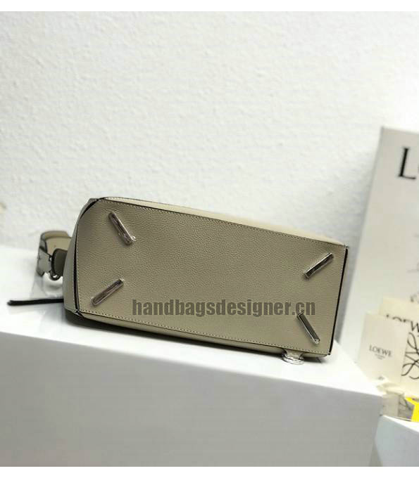 Loewe Offwhite Original Litchi Veins Calfskin Leather Medium Puzzle Bag-3