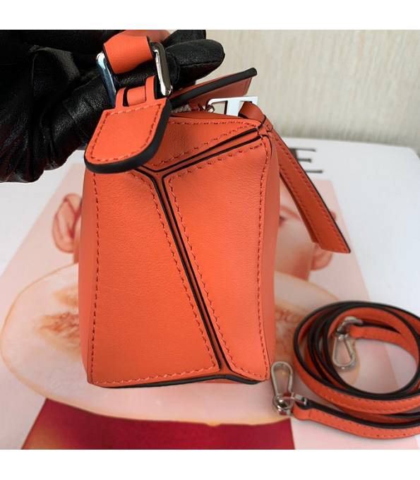 Loewe Orange Original Calfskin Leather Mini Puzzle Bag-1
