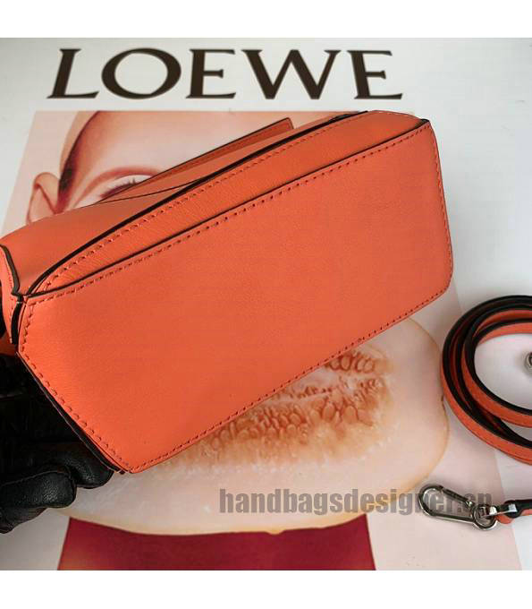 Loewe Orange Original Calfskin Leather Mini Puzzle Bag-4