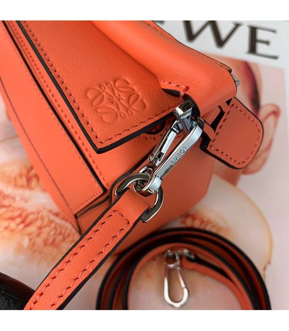 Loewe Orange Original Calfskin Leather Mini Puzzle Bag-6