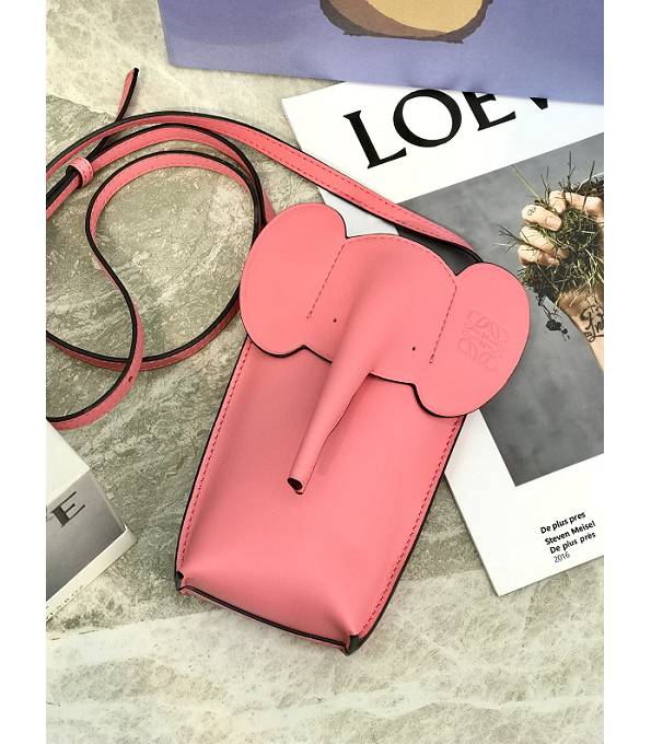 Loewe Pink Original Calfskin Leather Elephant Pocket Bag