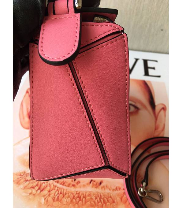 Loewe Pink Original Calfskin Leather Mini Puzzle Bag-1