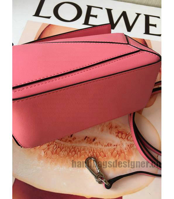 Loewe Pink Original Calfskin Leather Mini Puzzle Bag-4