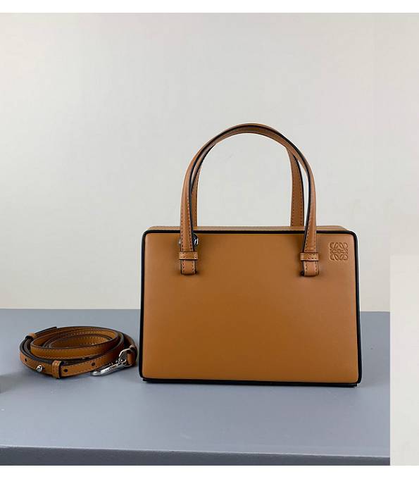 Loewe Postal Brown Original Calfskin Leather Small Top Handle Bag