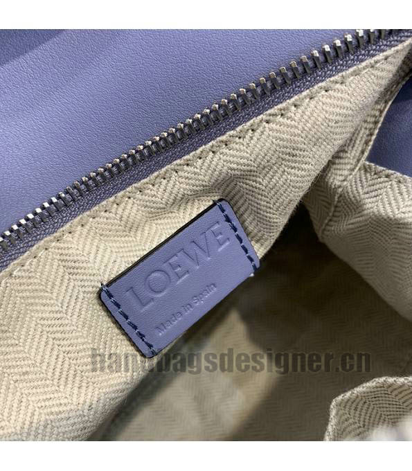 Loewe Purple Original Plain Veins Calfskin Leather Small Puzzle Bag-7