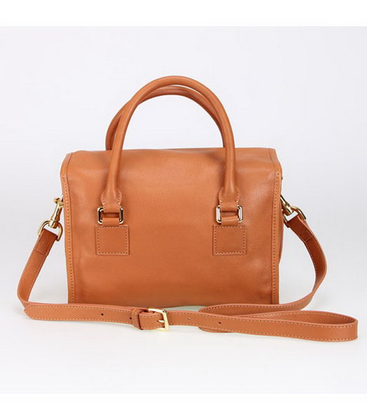 Loewe Small Tote Handbags Dark Apricot Calfskin Veins Leather-2