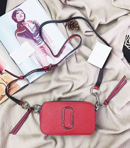 Marc Jacobs Snapshot Red Leather Small Crossbody Bag