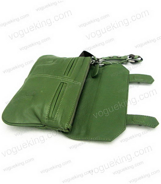 Marni Clutch Bag Green Nappa Leather Wristlet-3