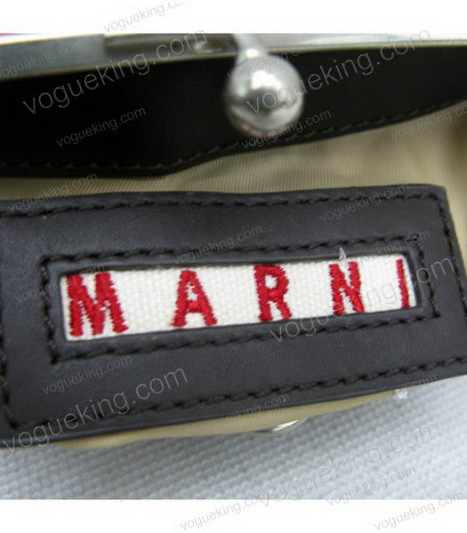 Marni Dark Coffee Napa Leather Messenger Bag-5