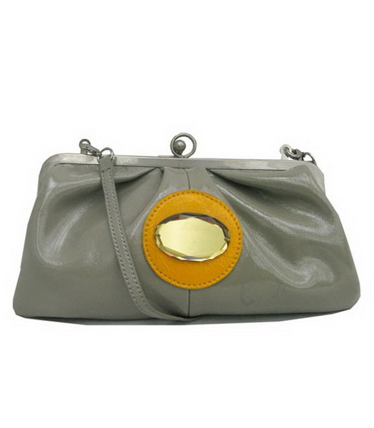 Marni Grey Patent Leather Messenger Bag