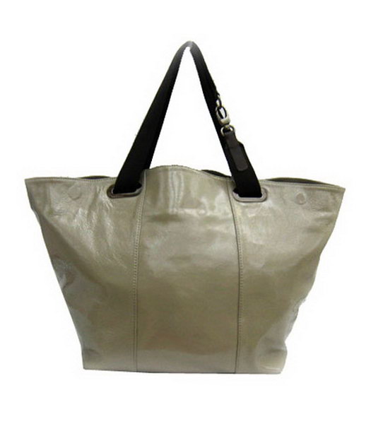 Marni Oversized Grey Leather Tote Bag