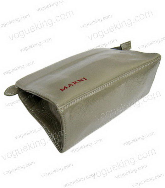 Marni Patent Leather Clutch Grey -2