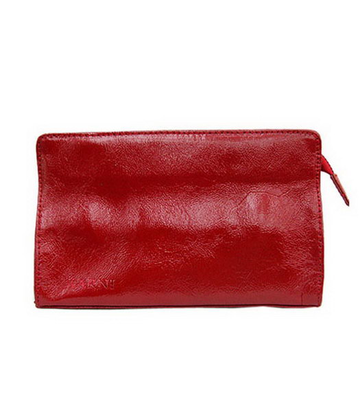 Marni Patent Leather Clutch Red 