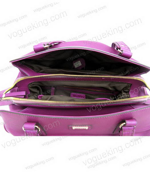 Marni Purple Cowhide Leather Shoulder Handbag-4