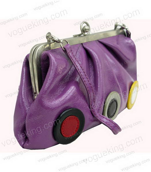 Marni Purple Napa Leather Messenger Bag-2