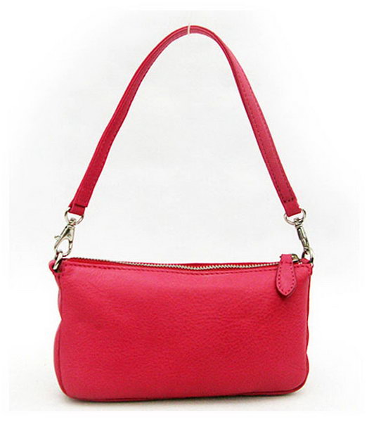 Marni Red Cowhide Leather Zip Handbag