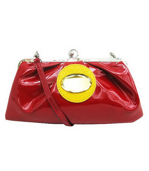 Marni Red Patent Leather Messenger Bag