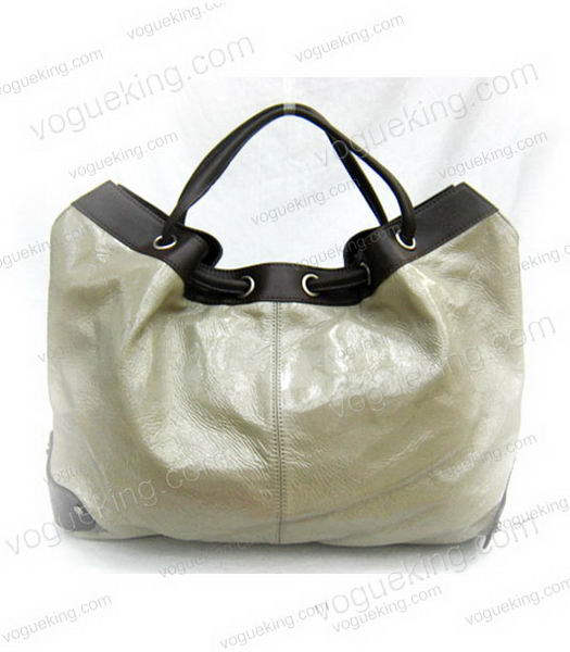 Marni Shiny Leather Handle Bag Grey-1