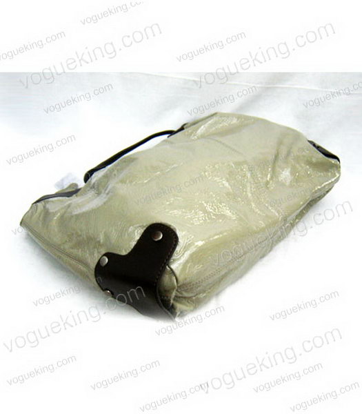 Marni Shiny Leather Handle Bag Grey-3