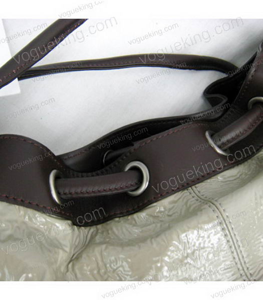 Marni Shiny Leather Handle Bag Grey-5