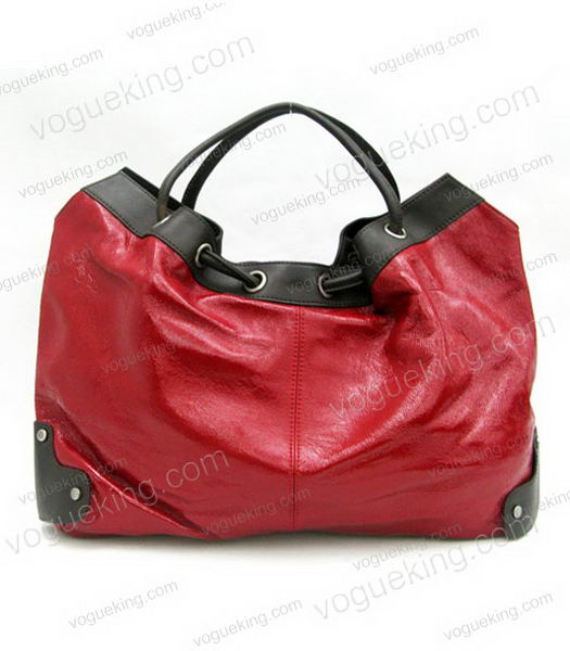 Marni Shiny Leather Handle Bag Red-1