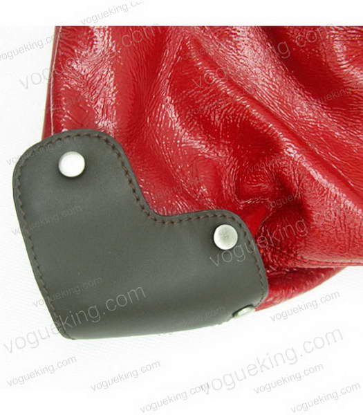Marni Shiny Leather Handle Bag Red-6