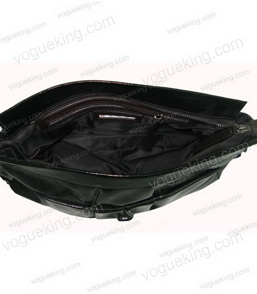 Marni Shiny Leather Shoulder Bag Black-4