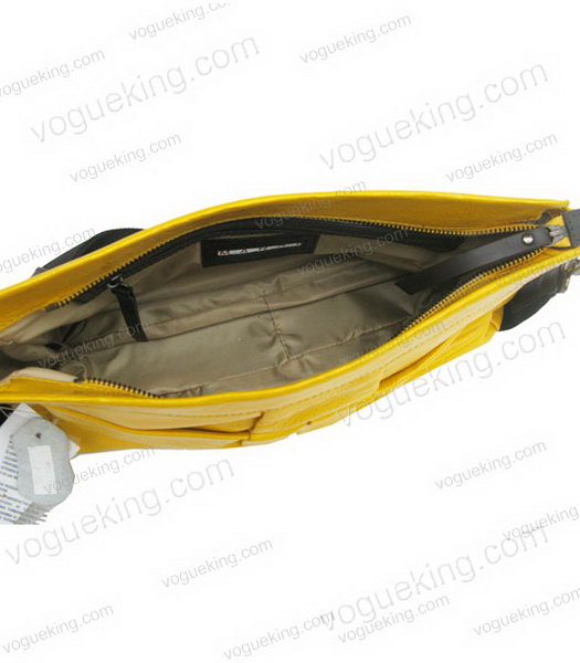 Marni Shiny Leather Shoulder Bag Yellow-4