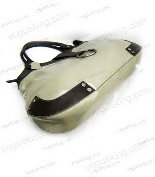 Marni Shiny Leather With Rugosity Hobo Bag Grey-3