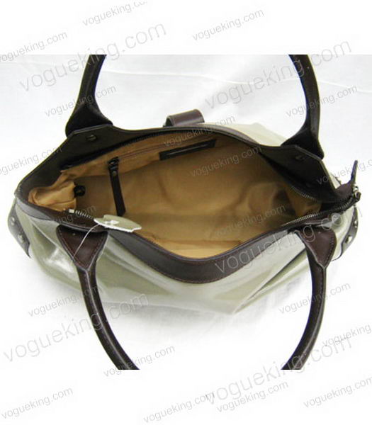 Marni Shiny Leather With Rugosity Hobo Bag Grey-4