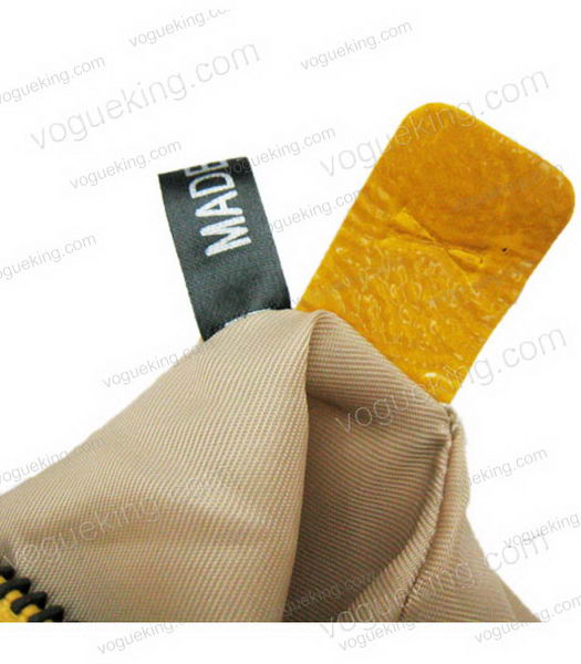 Marni Shiny Leather Yellow Zipper Handbag-6