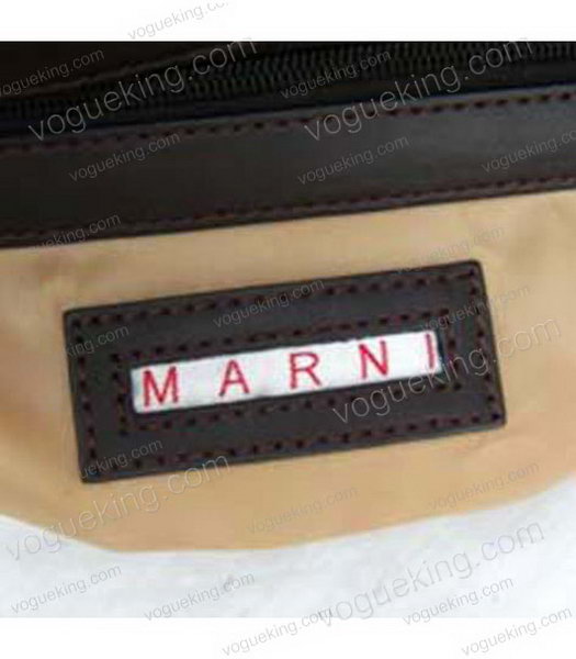 Marni Shiny Nappa Yellow Leather Shoulder Tote Handbag -4