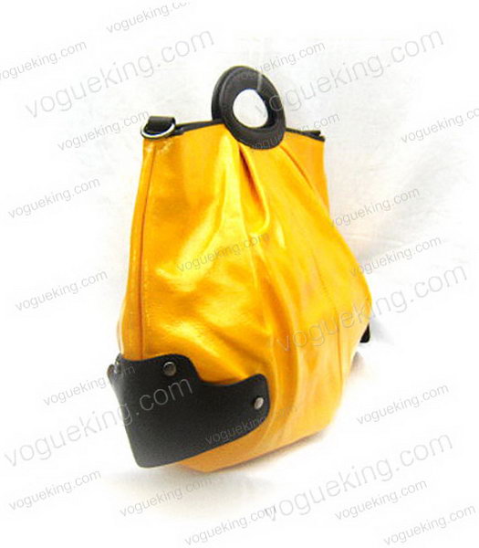 Marni Shiny Yellow Patent Leather Large Balloon Bag-2