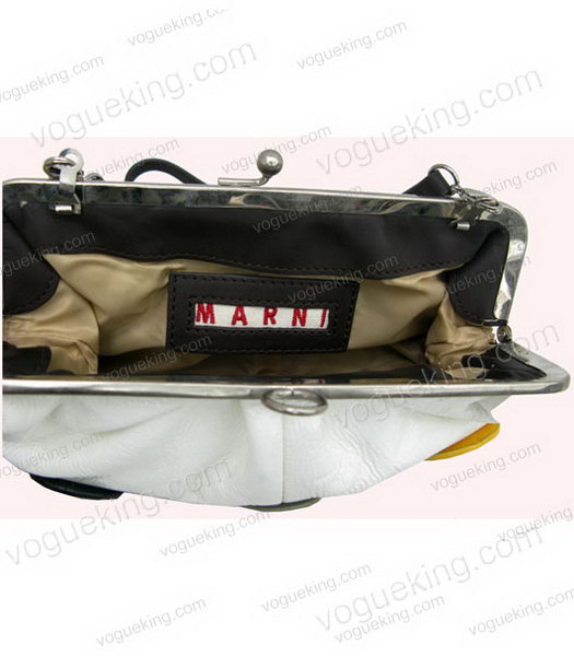Marni White Napa Leather Messenger Bag-4